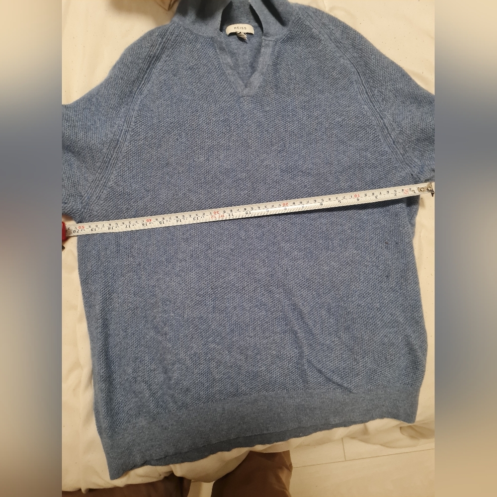 Reiss Blue Polo Sweater Size L